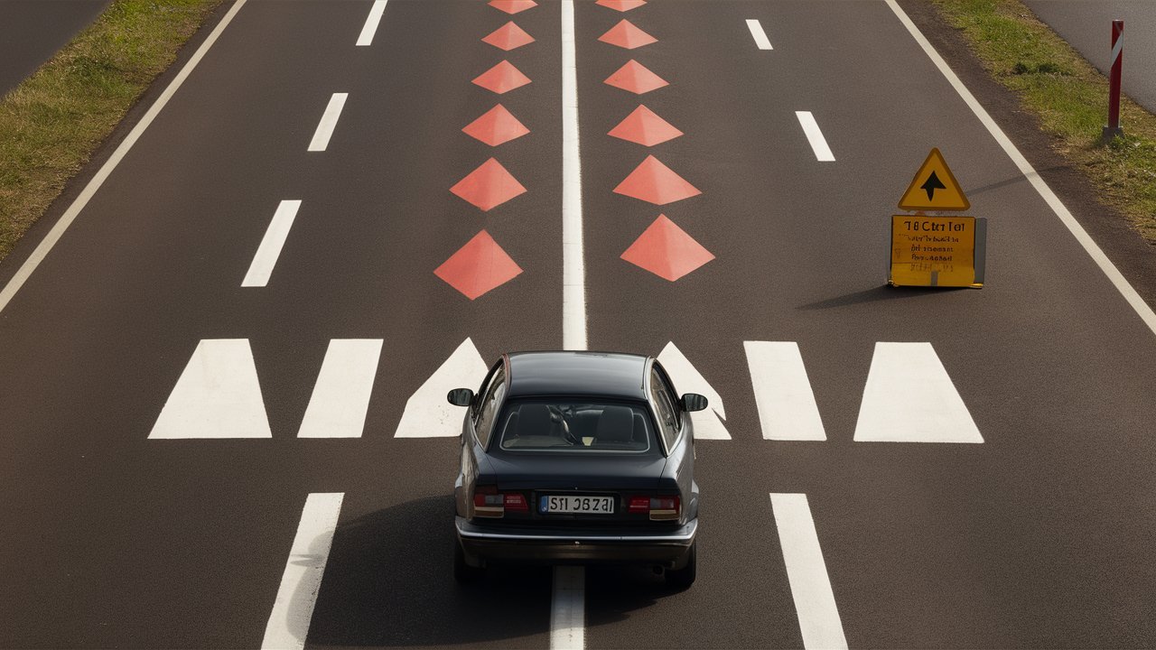 was gilt in dieser situation aufgrund der fahrbahnmarkierung