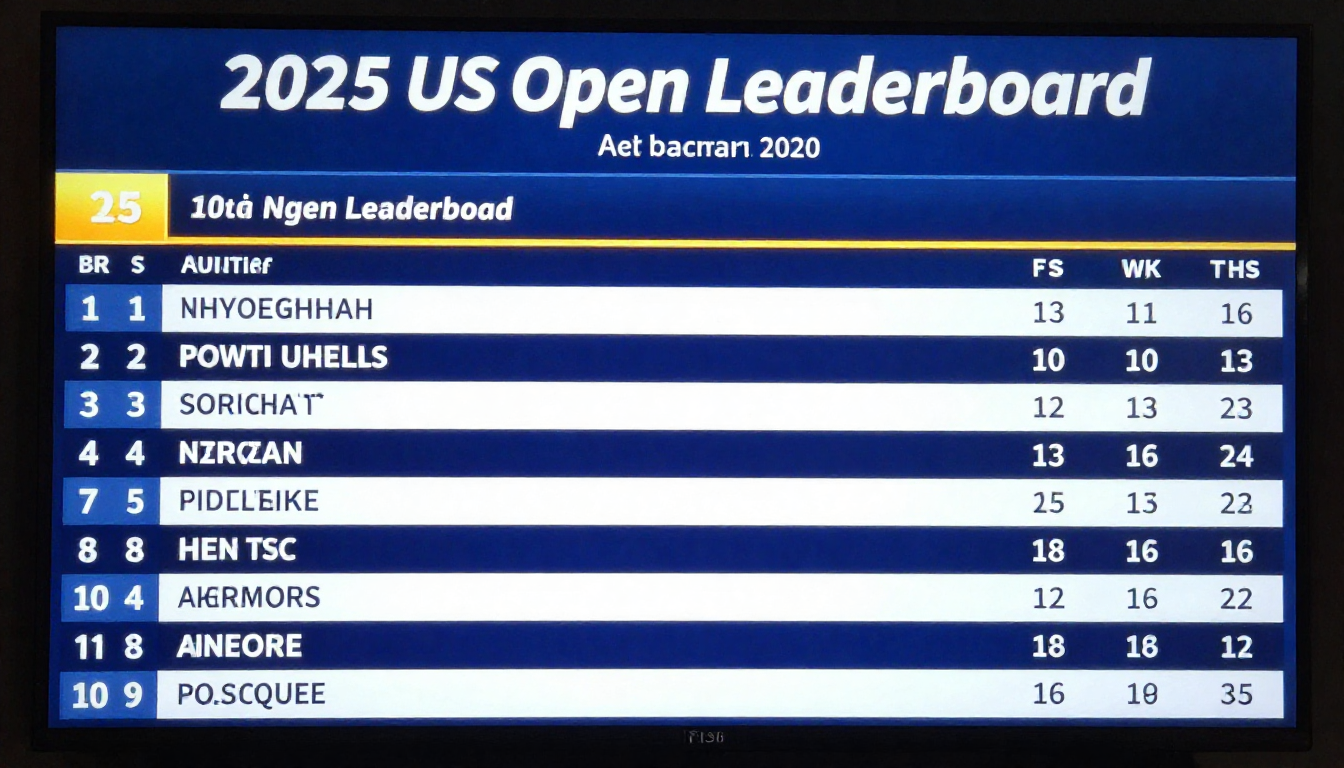 2025 us open leaderboard