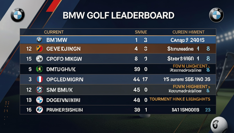 bmw golf leaderboard
