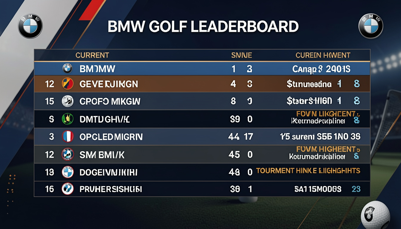 bmw golf leaderboard